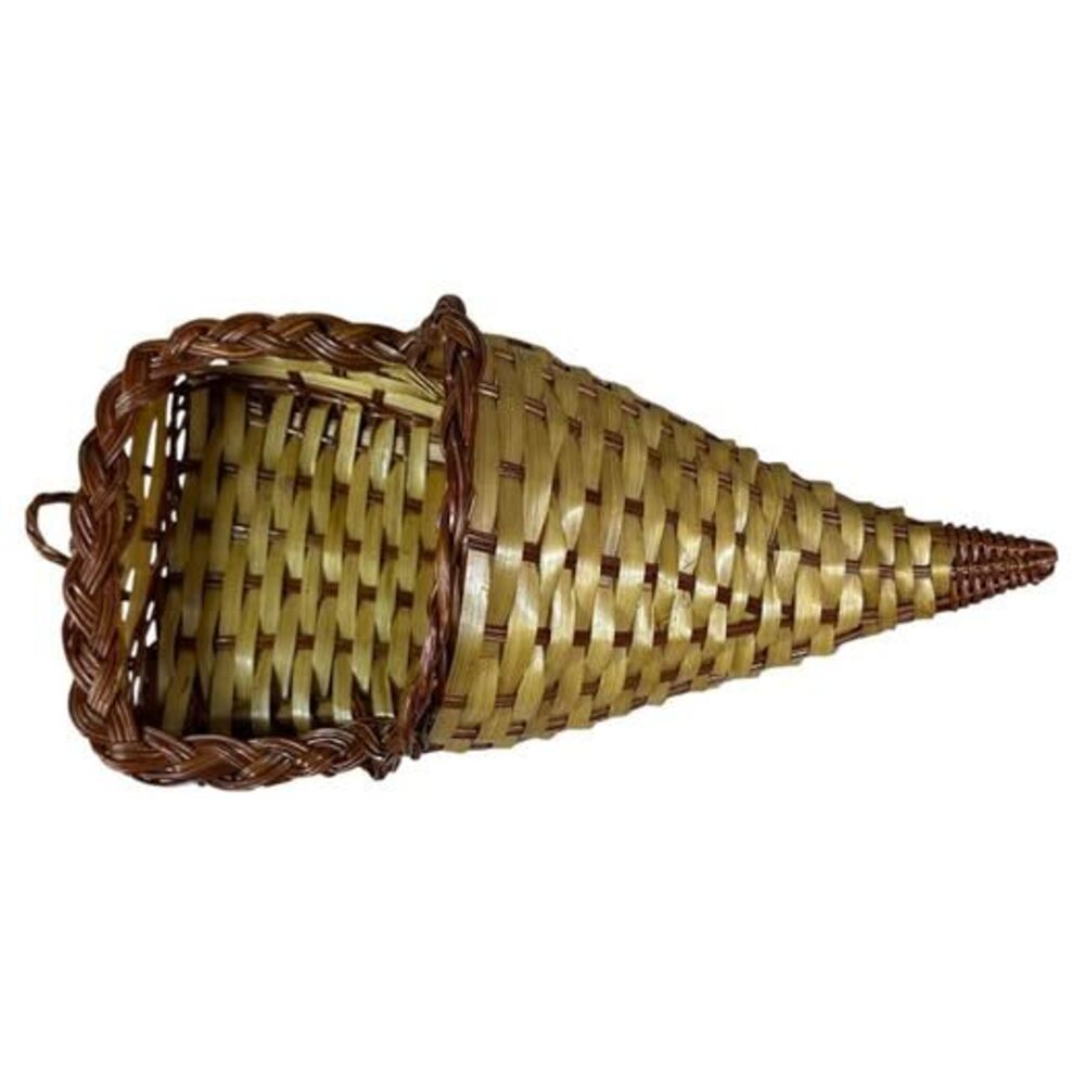 Wicker Cornucopia Basket Wall Hanging Decor